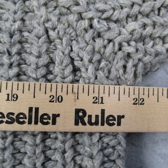 Abercrombie Fitch Sweater Women Small Gray Wool Blend Chunky Knit Cardigan Y2K - Picture 6 of 9